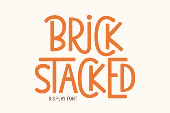 Brick-Style Fonts for Bold, Stacked Designs