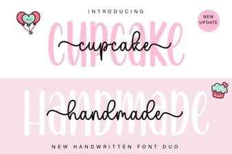 Crafting Elegance with Cupcake Handmade Duo Fonts