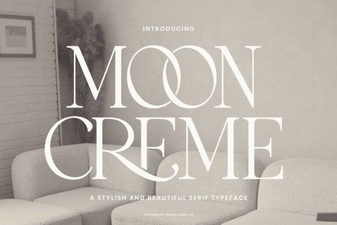 Moon Creme Font: a Soft and Stylish Typeface for Designers